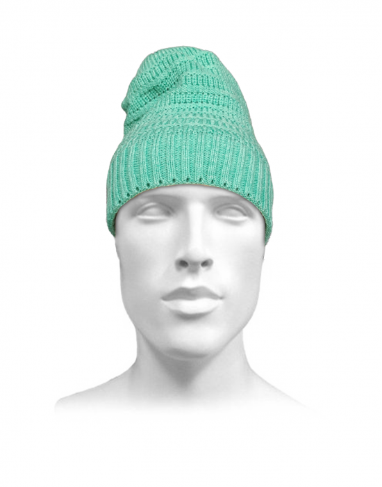 Unisex acrylic  self Designer Cap sea green 